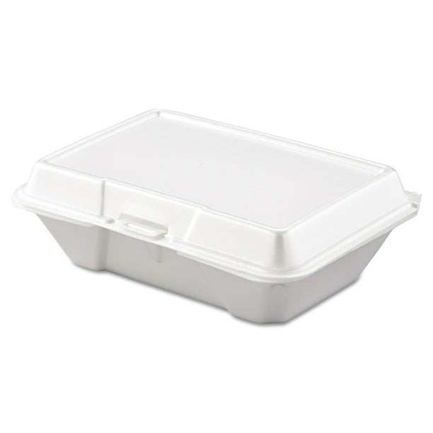 Dart White 1 Compartment Foam Carryout Food Containers, 200 count