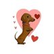 thumbnail image 2 of Creative Heart-Shaped Dog Pattern Printed Women'S Trendy Round Neck Short Sleeve, Simple Casual Sports T-Shirt, Comfortable Summer Top for Women During Holidays., 2 of 6