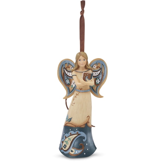 Pavilion Gift Company Perfectly Paisley Spiritual Wisdom Angel Ornament , 4-1/2-Inch Tall
