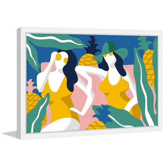 Pineapple Summer Framed Painting Print