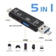 thumbnail image 4 of Lector de Tarjetas de Memoria Multifunción USB 3.0 Tipo C, USB-C, Micro-USB, SD, TF, para Android, Adaptador OTG Tipo C, Color Negro., 4 of 7