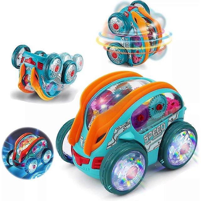 Speedlite Dynamic Gear-Powered Car with Led Lights, Light Up Toy Cars for Kids