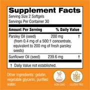 Botanic Choice Parsley Seed Oil Capsules for Breath Freshness, Herbal Supplements 60-Softgels