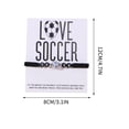 thumbnail image 3 of Deeceymbur Adjustable Soccer Bracelet Commemorative Hand Rope Football Sports Jewelry for Men Women Unisex Gift Memory Fan Woven Accessory, 3 of 6