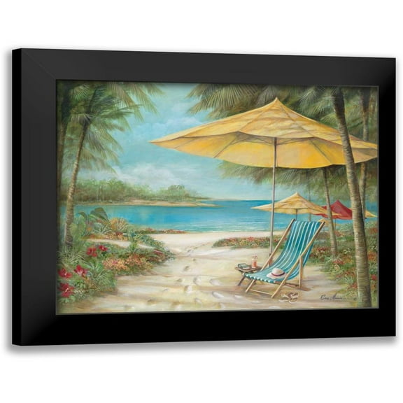 Manning, Ruane 14x12 Black Modern Framed Museum Art Print Titled - Relax Paradise II