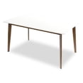 thumbnail image 1 of Aria Table à Manger Rectangulaire en Bois Massif Noyer/blanc Style Moderne 47 Pouces, 1 of 5