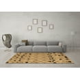 thumbnail image 3 of Ahgly Company Indoor Round Abstract Brown Modern Area Rugs, 3' Round, 3 of 4