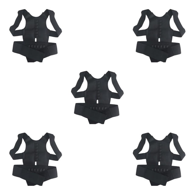 Seitruly corrector de postura práctico soporte de hombro ajustador plegable inferior con enderezador de cinturón adhesivo para mujer negro / Type2 NO2 Seitruly CBP442125