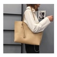 thumbnail image 3 of Women PU Leather Shoulder Bag Large Capacity Tassel Handbag Toto Bag, 3 of 3