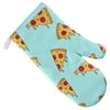 Pizza Slices Pattern Oven Mitt for Indoor/Outdoor Kitchen and BBQ