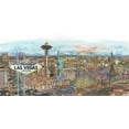 thumbnail image 2 of Wang, Melissa 14x9 Gold Ornate Wood Framed with Double Matting Museum Art Print Titled - Vegas Skyline in Color, 2 of 4