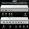 thumbnail image 2 of WAVLINK 13-in-1 USB-C Dock Station, 2xDisplayPort(1.4) & 2xHDMI2.0, Quad 4K Display Laptop Dock with 100W Charging, 2.5G Ethernet port for M1/M2/M3 Mac & Windows, 2 of 9