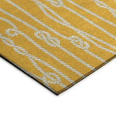 Addison Rugs Indoor/Outdoor Harpswell Ocean Rope Washable Rug 8' x 10' - Gilded