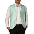 thumbnail image 1 of INSPIRE CHIC Chaleco de Hombre Brillante V Cuello Sin Mangas Chaleco Metálico Brillante para Fiesta Formal XL Verde, 1 of 4