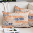thumbnail image 2 of Orange Blue Pillow Covers 16"x24", Minimalist Smear Abstract Art Painting Soft Brushed Microfiber Breathable Throw Pillow Covers, Decorative Pillowcase with Zipper for Couch Sofa Bedroom Living Room, 2 of 9
