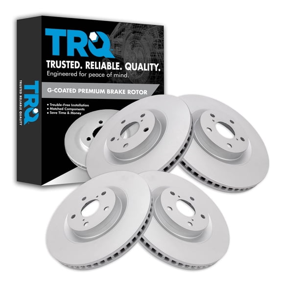 TRQ Front Brake Rotor Set Fits Select 2009-2020 Lexus