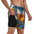 thumbnail image 2 of Fotbe Spring Butterfly Flowers Traje de Baño para Hombre – Shorts de Natación de Secado Rápido con Forro y Bolsillos-Large, 2 of 6