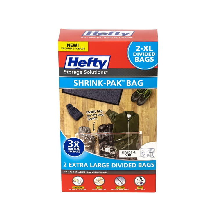 Hefty Shrink-Pak - 3 Extra Large Vacuum Storage Bags for Storage