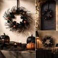 thumbnail image 7 of WWC Halloween Wreath, 24 inch Pumpkin and Black Bare Branch Wreath, Gothic Halloween Decor Twig Wreath for Front Door Party Porch and Mantel, 7 of 7