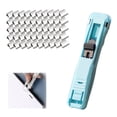 thumbnail image 1 of Transparent Acrylic Stapler Mini Push Stapler Set with 50 Reusable Staples for Office Home School Supplies, 1 of 5