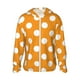 thumbnail image 1 of Fotbe Orange And White Polka Dot Chaqueta con Protección Solar UPF 50+ para Hombre y Mujer, Camisa con Capucha y Bolsillos-Large, 1 of 7
