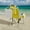 Yellow, variant on 24.8×27.56×38.98in Heightened Oxford Cloth Aluminum Beach Chair (Rainbow Stripes), 5-Position Adjustable Back with Lay Flat, Side Cup Holder & Back Pouch, 220lbs Capacity, for Camping Picnic Sports