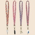 thumbnail image 4 of 4 Pcs Scrunchie Lanyards for ID Badges and Keys Retractable Cute Scrunchie Neck Keychain with Clip Stretchy Lanyards for Teacher Women Nurses School Office, 4 of 7