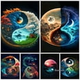 thumbnail image 2 of Diy Diamond Mosaic Full Diamond Painting Tai Chi Yin Yang and Four Seasons Natural Scenery Diamond Embroidery Cross Stitch FF404Square 55x70cm Gao Jinjia LED, 2 of 2