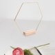 thumbnail image 2 of 10 aros florales de metal para centro de mesa, anillos hexagonales para corona, centro de mesa de boda con base, 2 of 6