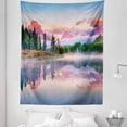 thumbnail image 1 of Wyoming Tapestry, Colorful Sunrise on Calm Water of Snake River with Tone Peaks and Clouds, Fabric Wall Hanging Decor for Bedroom Living Room Dorm, 5 Sizes, Multicolor, by Ambesonne, 1 of 1