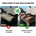 thumbnail image 4 of Golf Cart Seat Covers for 2 Seater, Coffee Gnomes Soft Microfiber Cart Seat Towel Blanket, Coffee Beans Cups Brown Absorbent Breathable Non Slip Bench Seats Protector for Golf Course 51"x31", 4 of 9