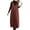 Coffee, variant on Ashirexll Long Dresses for Women, Flowy Dresses for Women, Fashion Solid Color V-Neck Sleeveless Waistcoat Ankle Length Pocket Dress