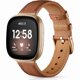 thumbnail image 1 of wonima44 Compatible with Fitbit Sense/Fitbit Versa 3 Bands Women Men, Soft Top Grain Genuine Leather Band Replacement Wristbands Slim Strap Accessories for Fitbit Versa 3/Versa 4/Sense/Sense 2 Watch, 1 of 1