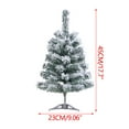 thumbnail image 5 of 1.5 Ft Christmas Tree Green Tabletop Christmas Tree with Snow Flocked Mini Xmas Pine Tree with Plastic Stand for Indoor Outdoor Holiday Home Decoration, 5 of 9