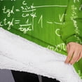 thumbnail image 3 of Oversized Wearable Blanket Hoodie,Math Equations Trigonometry Green Pattern Sherpa Blanket Hoodie with Super Pockets,Super Warm Fuzzy Pullover for Women & Men, 3 of 6