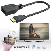 Mini HDMI-Compatible Adapter Cable Male to Female 4K 60Hz HD Audio Video Sync Extension Cord for Laptops, TVs, Monitors
