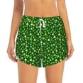 thumbnail image 3 of Uemuo Happy St. Patrick's day Pattern Women's Athletic Shorts High Waisted Running Shorts with Liner Pockets Gym Elastic Workout Shorts-Small, 3 of 9