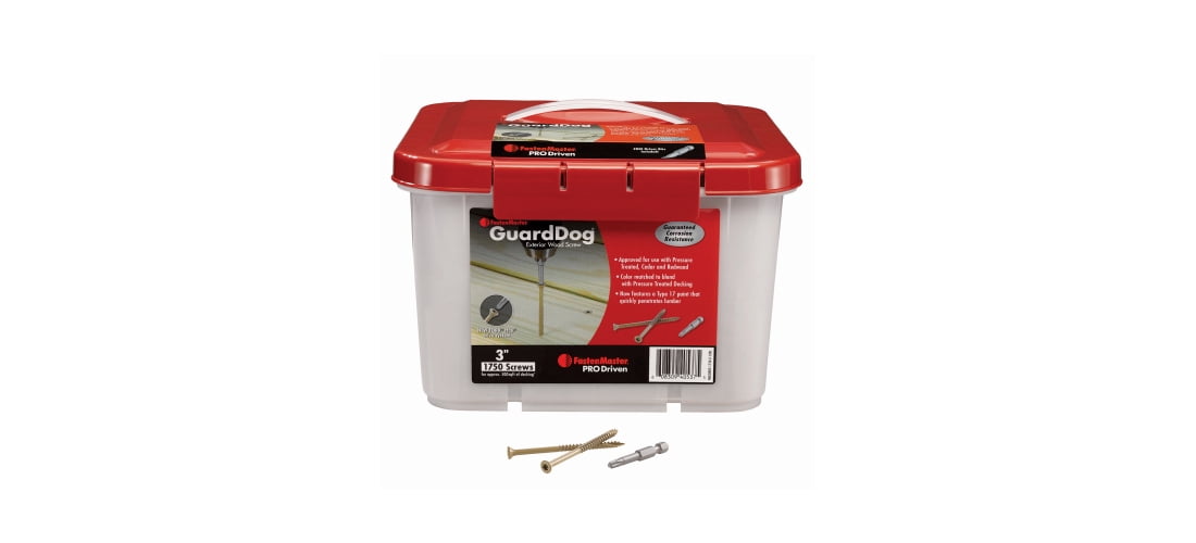 FastenMaster FMGD003-1750 Deck Screws GuardDog No. 10 X 3" L Phillips/Square Bugle Head Gold