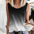 thumbnail image 2 of AherBiu Plus Size Tank Tops for Women Scoop Neck Gradient Color Sleeveless Summer Comfy Top Tees Tshirt, 2 of 4