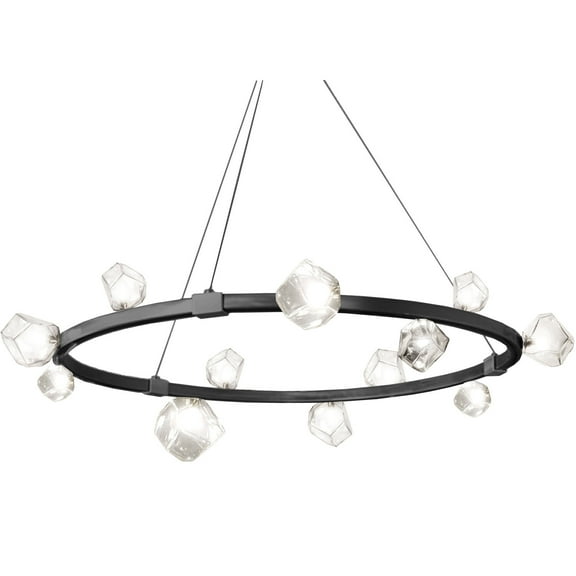 PRN-4212C-MB Dainolite Pearlene - 12 Light Chandelier In Contemporary Style-12.75 Inches Tall and 42.5 Inches Wide-Matte Black Finish