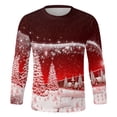 thumbnail image 4 of LUOGENLI T-shirts pour Homme pour Hommes Noël T-Shirt Décontracté de Mode Festival à Manches Longues à Col Rond T-Shirt T-shirts pour Homme T-Shirt Graphique Fête de la Saint-Patrick Vin TG, 4 of 5