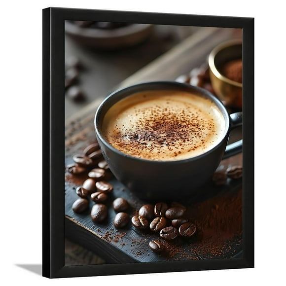 Coffee Themed Photo Canvas Unframe Stylish Wall & Tabletop Decor Best Gift for Coffee Lovers 9x11 inch