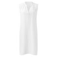 thumbnail image 4 of Sngxgn Women Long Tank Tops Ankle Length Maxi Dress Bodycon Sleeveless Racerback(White,One Size), 4 of 5