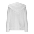 thumbnail image 4 of FRSASU Zip up Cardigan Sweatshirts for Women Long Sleeve Lightweight Solid Color Loose Casual Hoodies Fashion Jackets White, 4 of 5