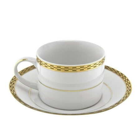 10 Strawberry Street Athens Cup And Saucer (set Of 6) 