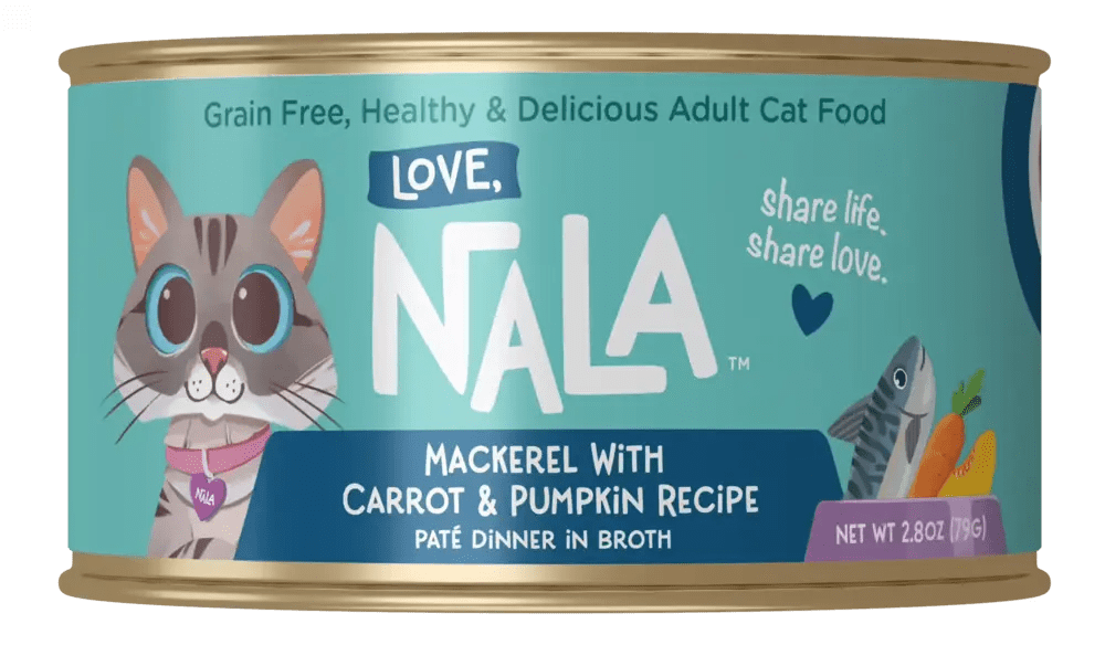 (6 pack) Love, Nala Mackerel Pate with Carrot & Pumpkin Recipe in Broth Adult Cat Food