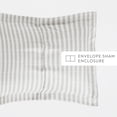 thumbnail image 6 of Duvet Cover Set - Ultra Soft & Breathable - Light Gray Rugged Striped for Twin Size Bedding by Comfort Canopy, 6 of 11