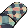 thumbnail image 4 of Yayeee Double Oven Mitt Kitchen Heat Resistant Baking 35" x7" Quilted Glove, Pink Cubes, 4 of 6