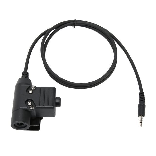 Adaptador de walkie talkie Cable de auriculares, Radio Walkie Talkie Auriculares Adaptador PTT Cable de auriculares PTT Conector de walkie talkie Durabilidad extendida Jadeshay A