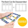thumbnail image 4 of Yayeee Rocker Switch Wall Plate 1-Gang 4.6"x2.9" Home Decorative Outlet Cover, Blue Plaid Lemon, 4 of 6